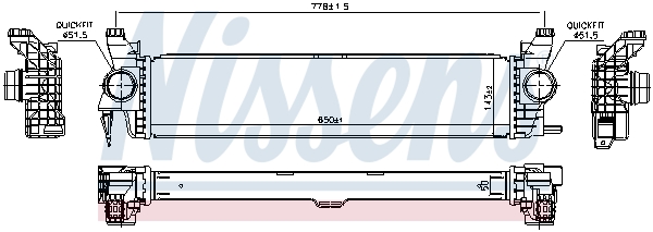 Intercooler - 96016 NISSENS