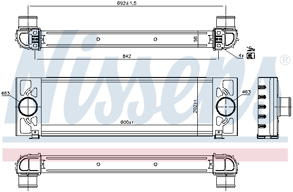 Intercooler - 96066 NISSENS