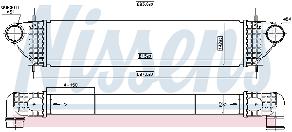 Intercooler - 961005 NISSENS