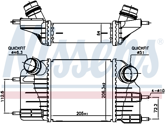 Intercooler - 961117 NISSENS