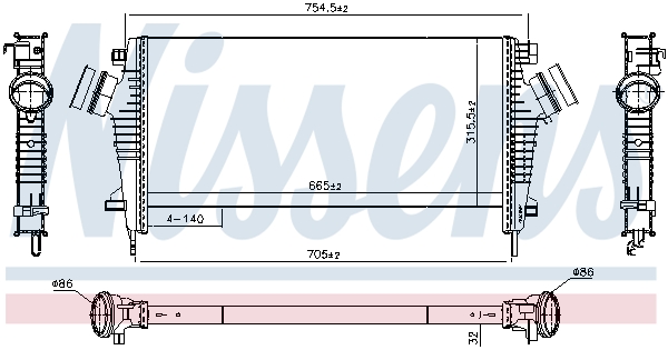Intercooler - 961252 NISSENS