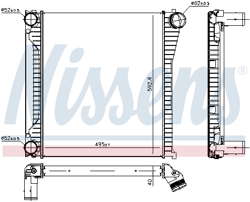 Intercooler - 96136 NISSENS