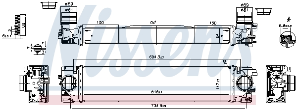 Intercooler - 961541 NISSENS