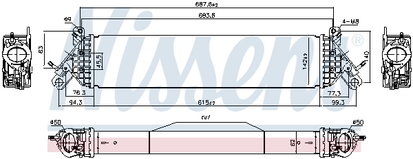 Intercooler - 961545 NISSENS