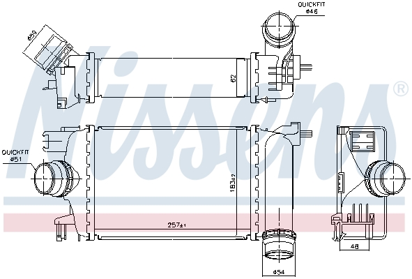 Intercooler - 961583 NISSENS
