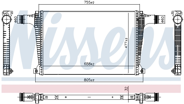 Intercooler, charger - 961594 NISSENS