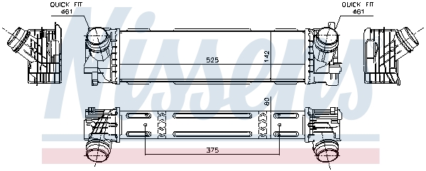 Intercooler - 961596 NISSENS