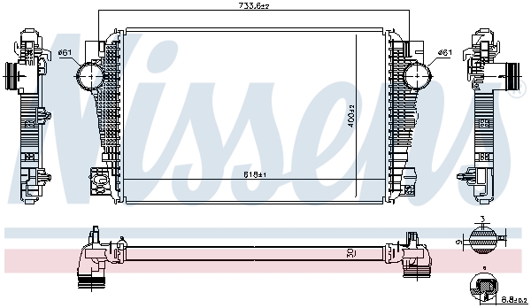 Intercooler - 96258 NISSENS