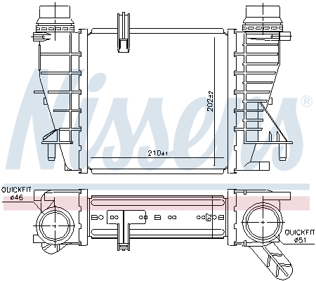 Intercooler - 96363 NISSENS