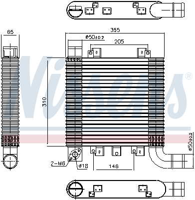 Intercooler, charger - 96366 NISSENS