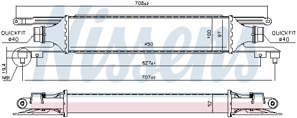 Intercooler - 96464 NISSENS