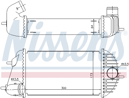 Intercooler, charger - 96465 NISSENS