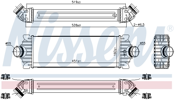 Intercooler, charger - 96486 NISSENS