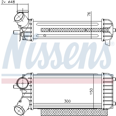 Intercooler, charger - 96491 NISSENS