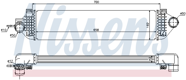 Intercooler, charger - 96492 NISSENS
