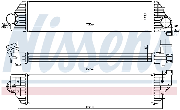 Intercooler, charger - 96501 NISSENS