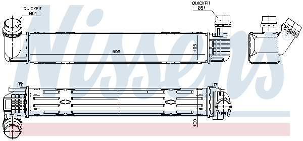 Intercooler - 96543 NISSENS