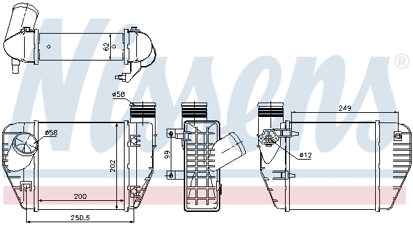 Intercooler - 96544 NISSENS