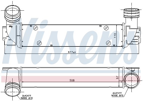 Intercooler - 96551 NISSENS