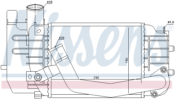 Intercooler, charger - 96565 NISSENS