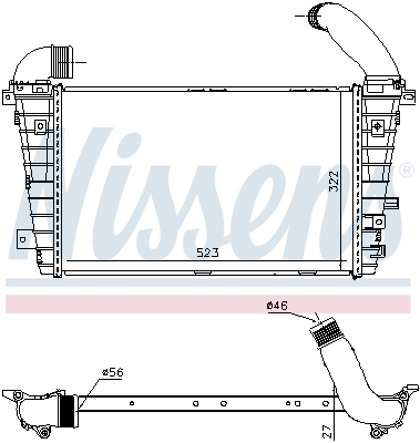 Intercooler - 96586 NISSENS