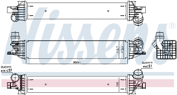Intercooler - 96625 NISSENS
