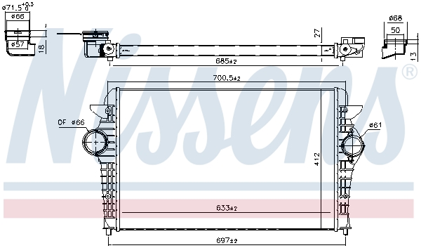 Intercooler - 96692 NISSENS