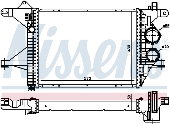 Intercooler, charger - 96976 NISSENS