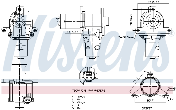 Valvola ricircolo gas scarico-EGR - 98183 NISSENS