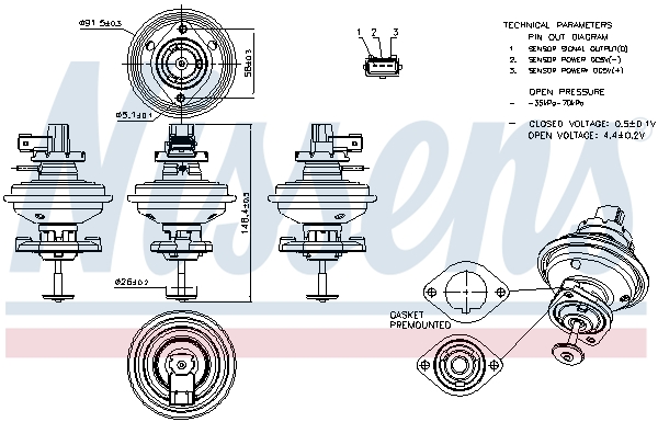 EGR Valve - 98208 NISSENS