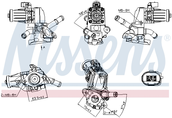 Valvola ricircolo gas scarico-EGR - 98238 NISSENS