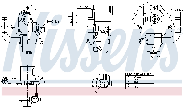 Valvola ricircolo gas scarico-EGR - 98264 NISSENS
