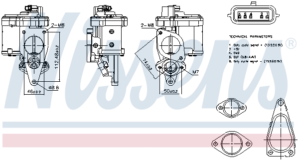 Valvola ricircolo gas scarico-EGR - 98272 NISSENS