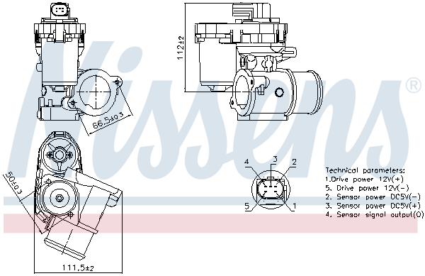 Valvola ricircolo gas scarico-EGR - 98347 NISSENS