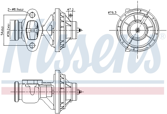 Valvola ricircolo gas scarico-EGR - 98390 NISSENS