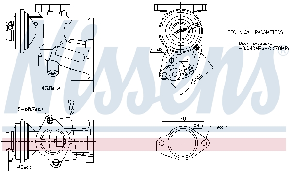 EGR Valve - 98476 NISSENS