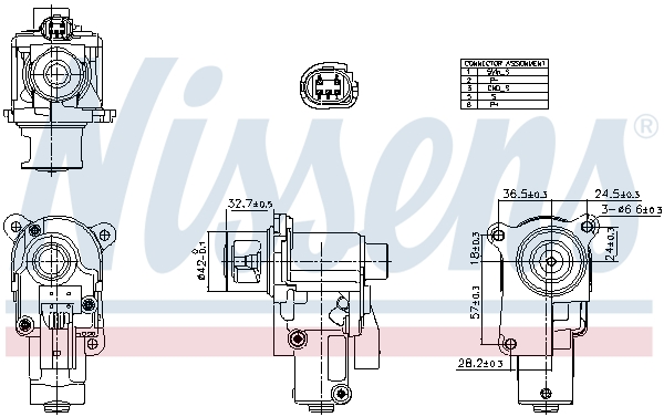 Valvola ricircolo gas scarico-EGR - 98552 NISSENS