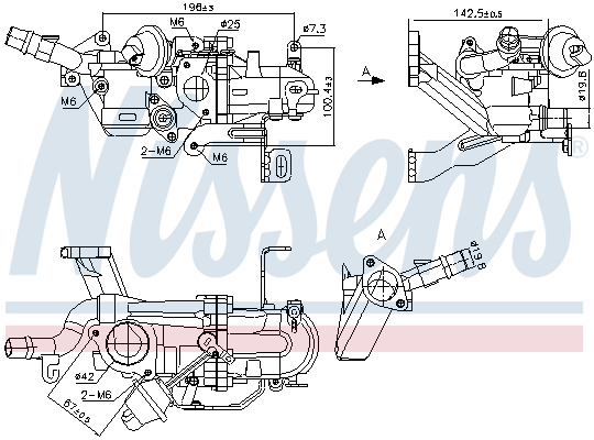 Cooler, exhaust gas recirculation - 989273 NISSENS