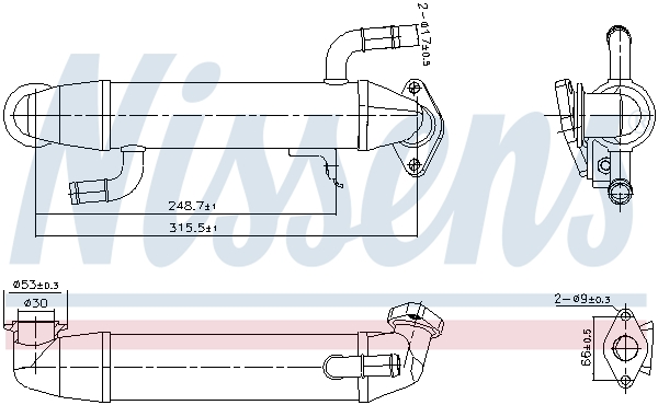 Cooler, exhaust gas recirculation - 989406 NISSENS