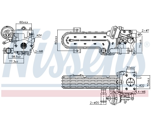 Cooler, exhaust gas recirculation - 989413 NISSENS