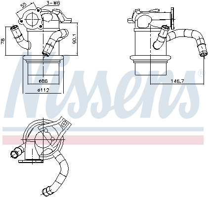 Cooler, exhaust gas recirculation - 989421 NISSENS