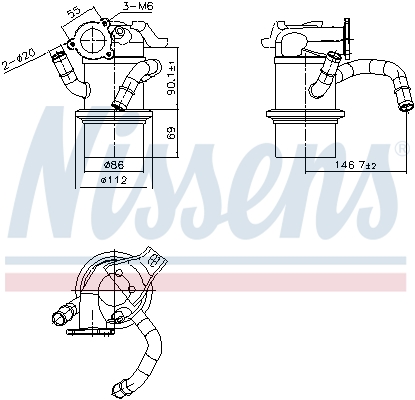 Cooler, exhaust gas recirculation - 989422 NISSENS
