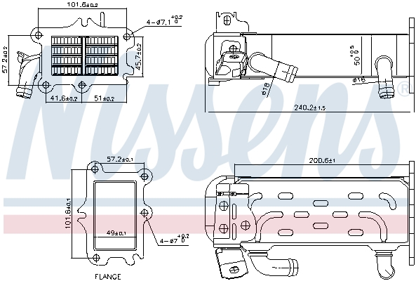 Cooler, exhaust gas recirculation - 989447 NISSENS