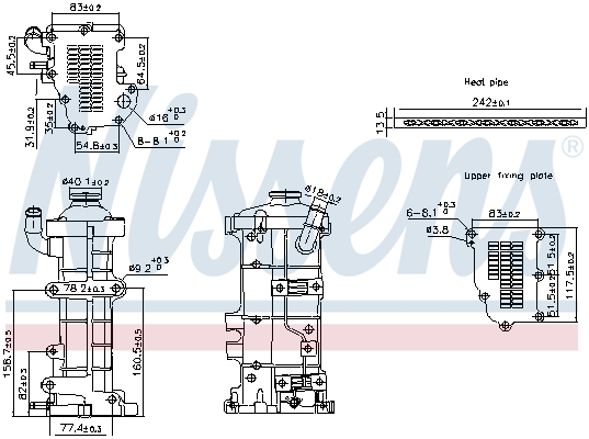 Cooler, exhaust gas recirculation - 989503 NISSENS