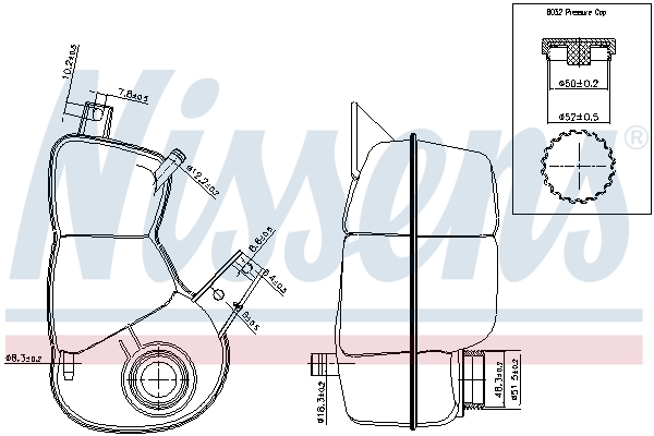 Expansion Tank, coolant - 996174 NISSENS