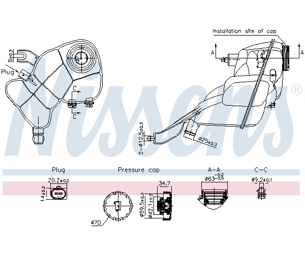 Expansion Tank, coolant - 996204 NISSENS