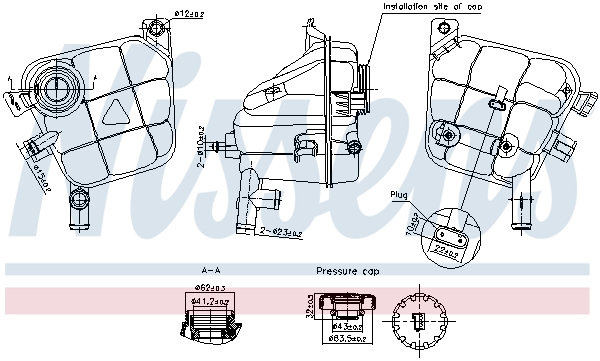Expansion Tank, coolant - 996207 NISSENS