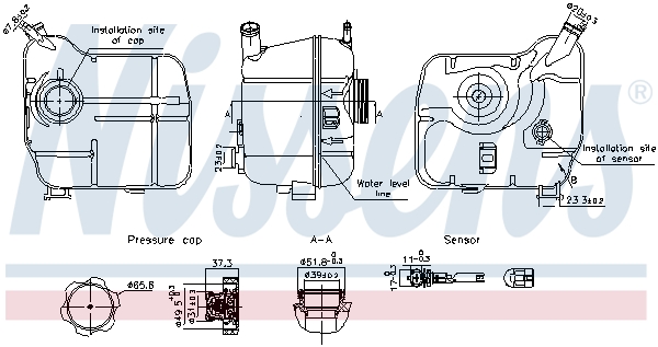 Serbatoio compensazione, Refrigerante - 996239 NISSENS