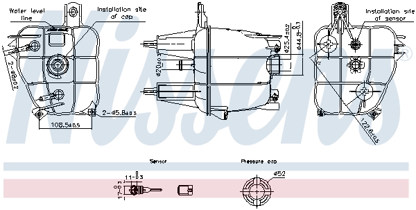 Expansion Tank, coolant - 996241 NISSENS