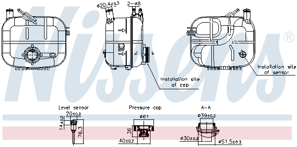 Serbatoio compensazione, Refrigerante - 996243 NISSENS